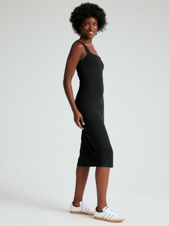 Beyond Yoga • Black Spacedye Icon Midi Dress • Size M • NWT - Picture 2 of 9